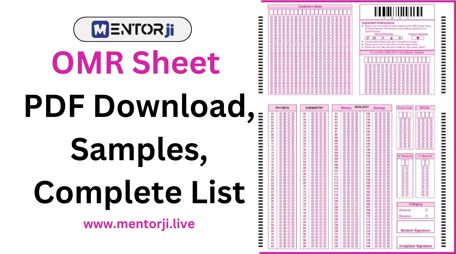 OMR Sheet – PDF Download, Samples, Complete List